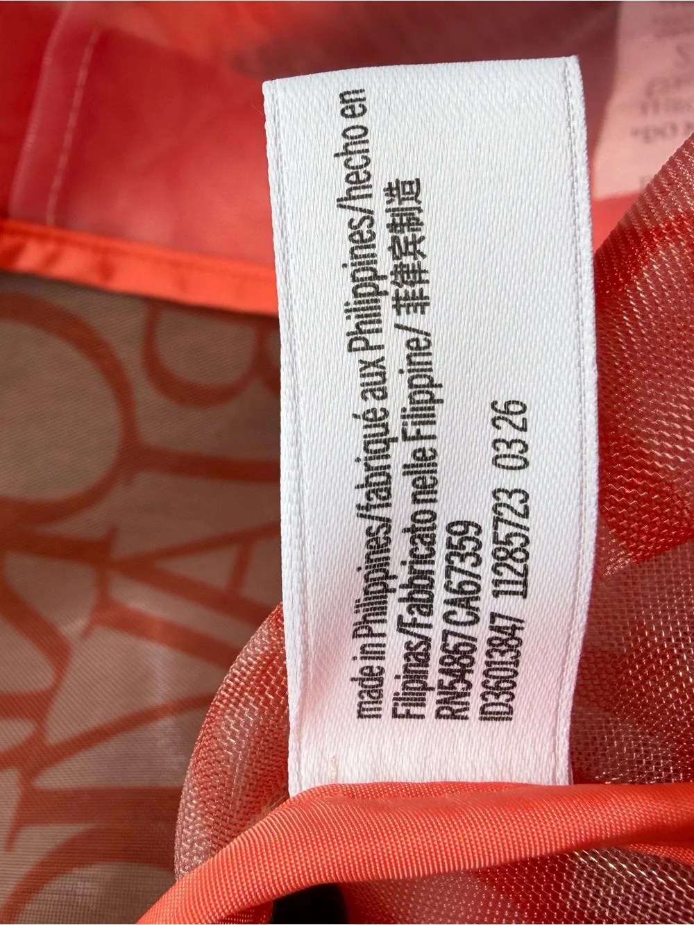 Victoria's Secret Coral Pink Logo Mesh Tote